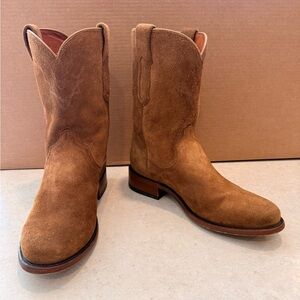 Ariat Bench Made Clanton Roughout - Men's Brown Suede Cowboy Boots